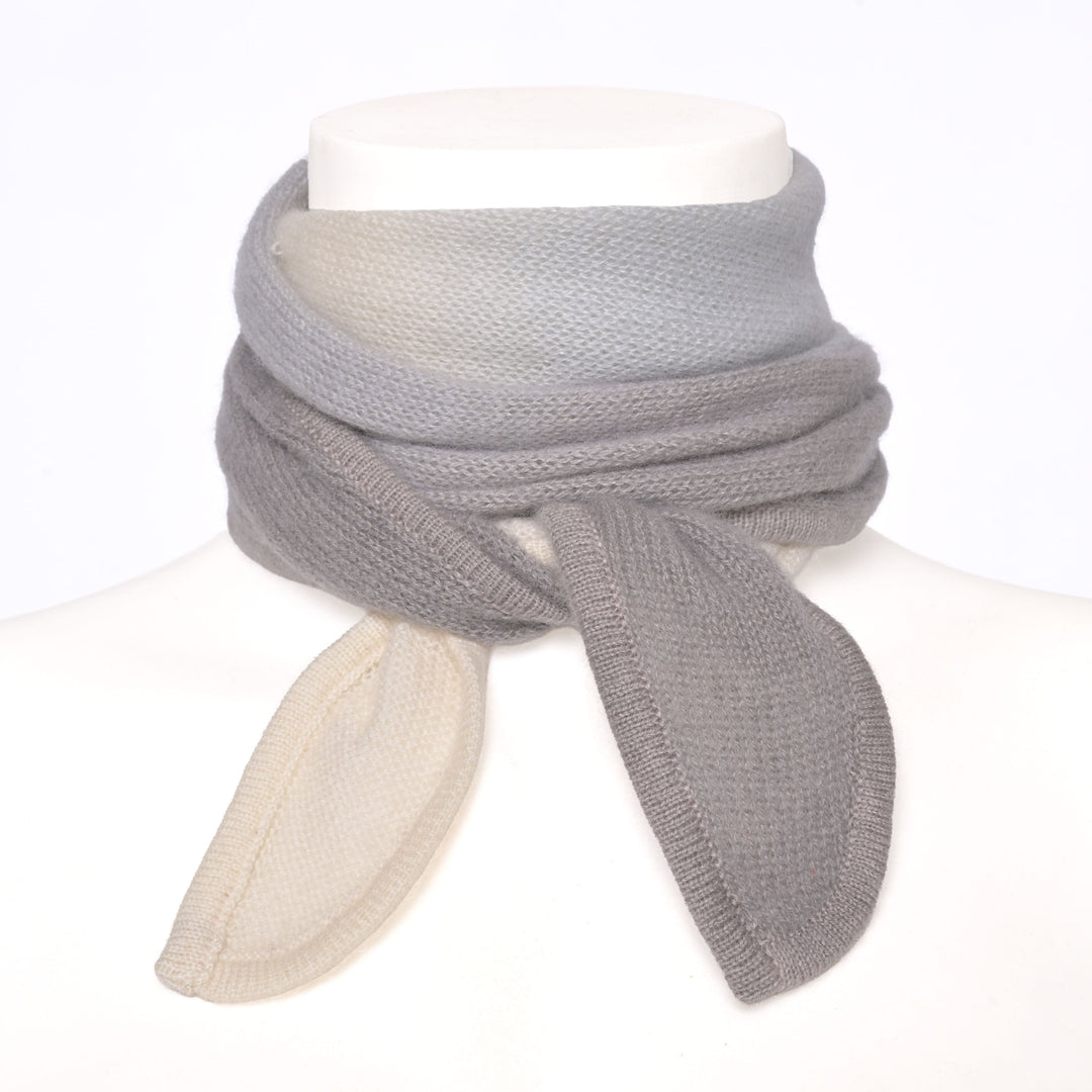 Cashmere Schal Ella-cs mit Farbverlauf in Hellgrau