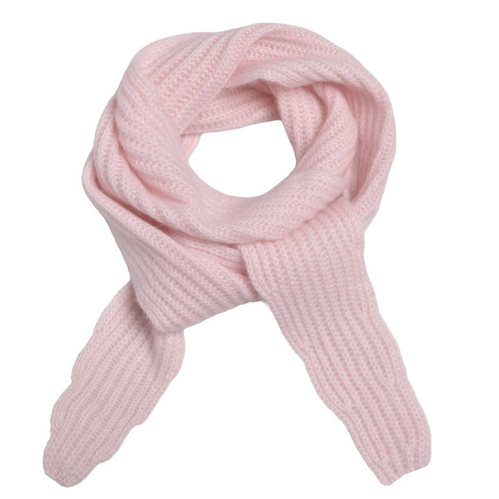 Cashmere Schal Ella-cs mit Patent-Strickmuster in Hellrosa