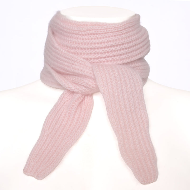 Cashmere Schal Ella-cs mit Patent-Strickmuster in Hellrosa