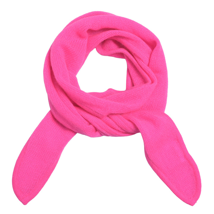 Schmaler Kaschmirschal für Damen in Neonpink aus 100% reinem Cashmere, handmade in Nepal, Farbe Neonpink