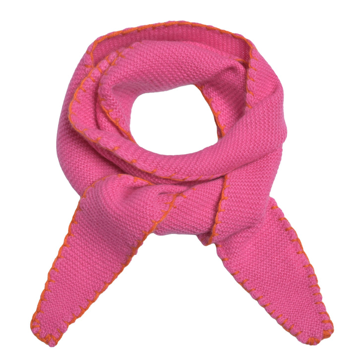 Cashmere Schal Ella-cs mit Stitching-Kante in Pink