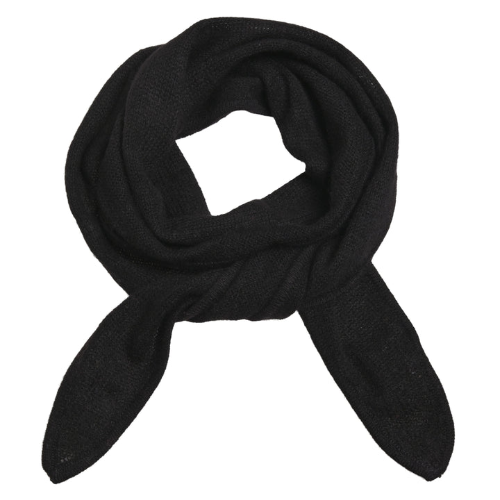 Schmaler Kaschmirschal für Damen in Schwarz aus 100% reinem Cashmere, handmade in Nepal, fair und nachhaltig produziert, Farbe Schwarz