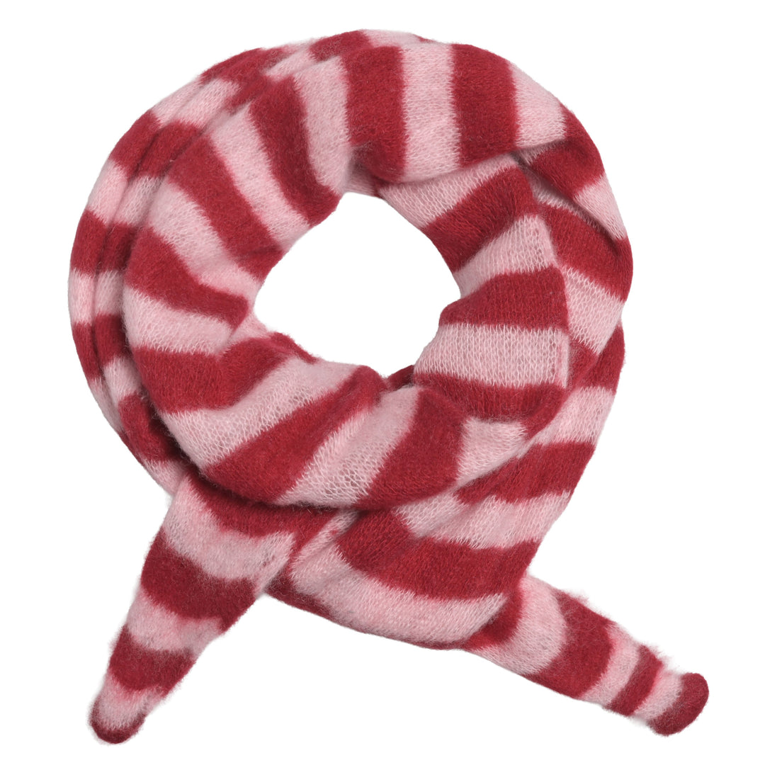 100 Prozent Cashmere Schal mit Streifen Design für Damen in Brick