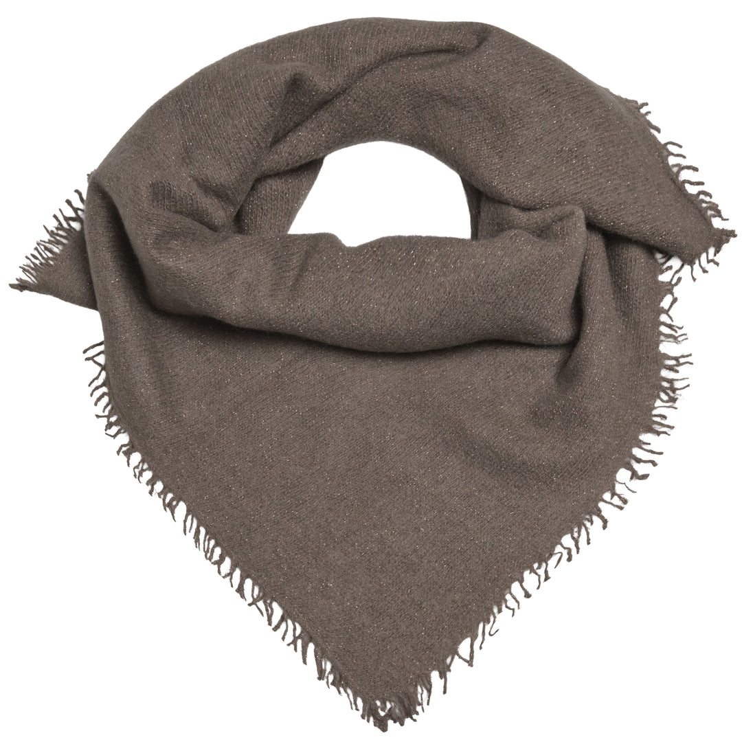 Kaschmir Bandana Blair-cs in Alligator mit feinen, eingearbeiteten Lurexfäden und dezenten Fransen, quadratisch 65 x 65 cm