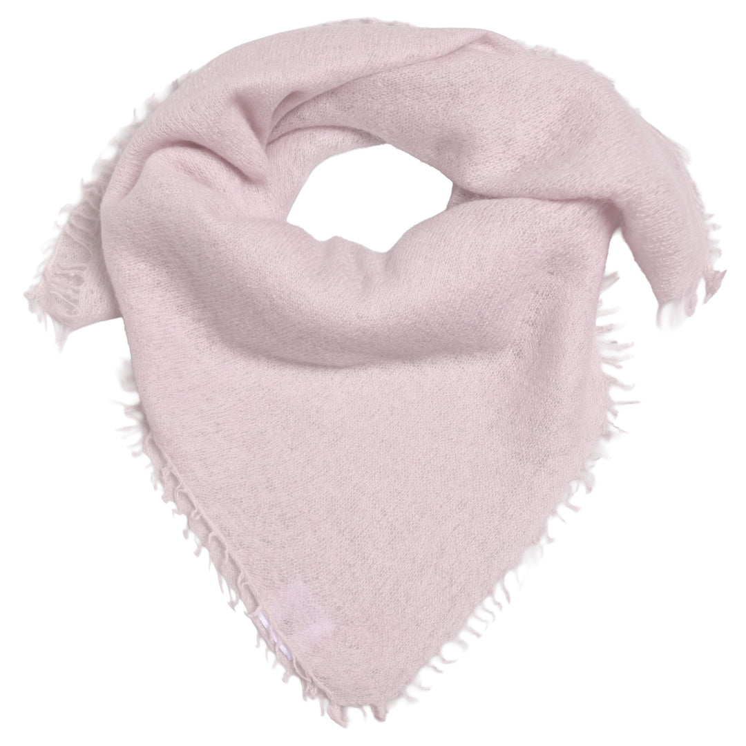 Weiches Kaschmirtuch für Damen mit dezenten Fransen, 65 x 65 cm, vielseitig tragbares Bandana aus 100% reinem Kaschmir, Farbe: Gray Lilac, Produktbild