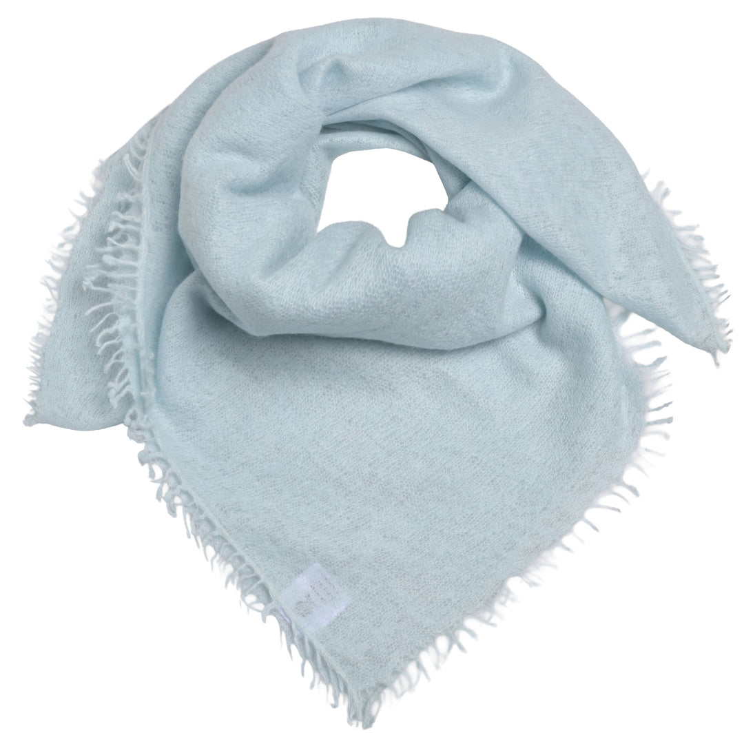 Edles Kaschmirtuch für Damen mit dezenten Fransen, 65 x 65 cm, vielseitig tragbares Bandana aus 100% reinem Kaschmir, Farbe: Spa,  Produktbild