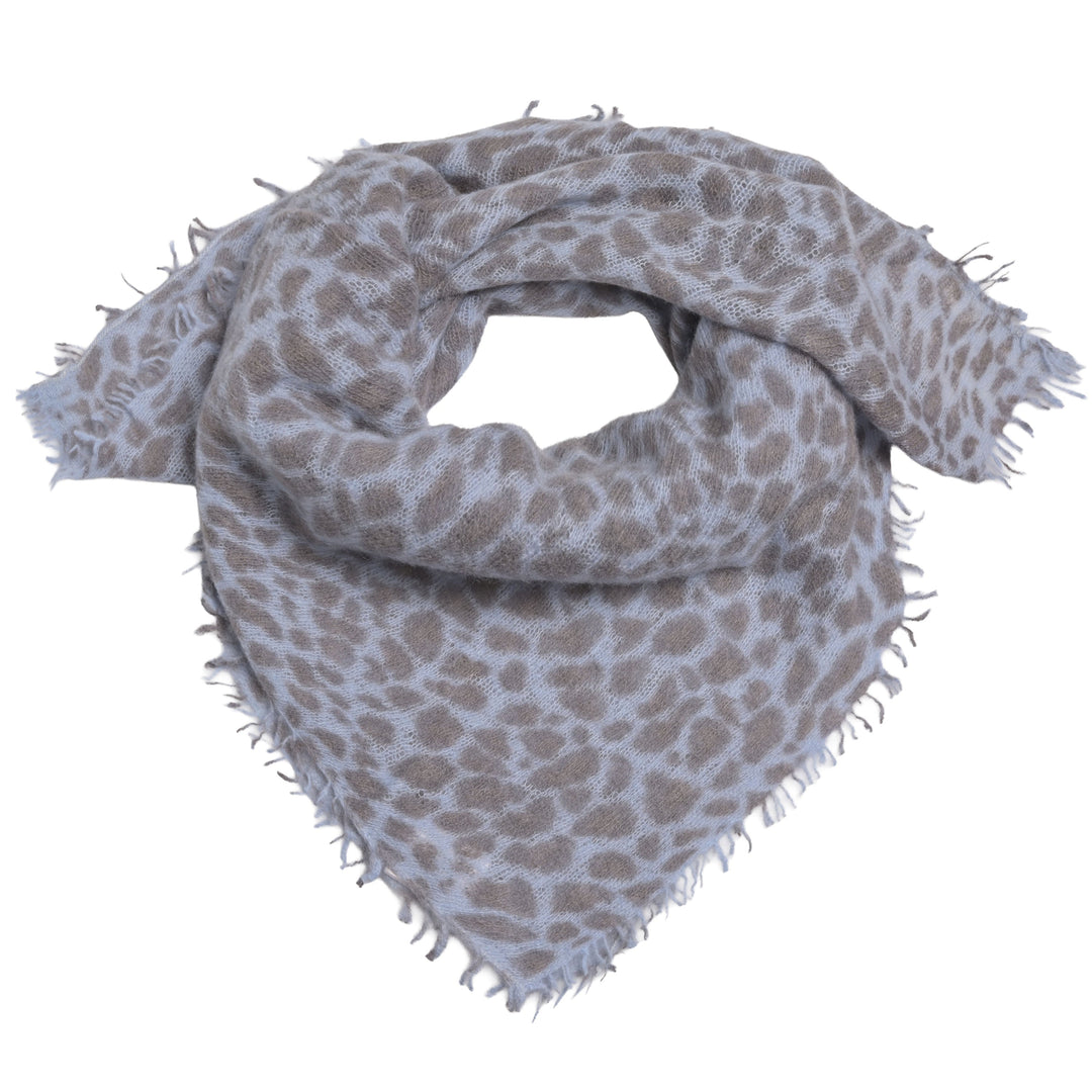 Cashmere Bandana Leo-cs in Hellblau