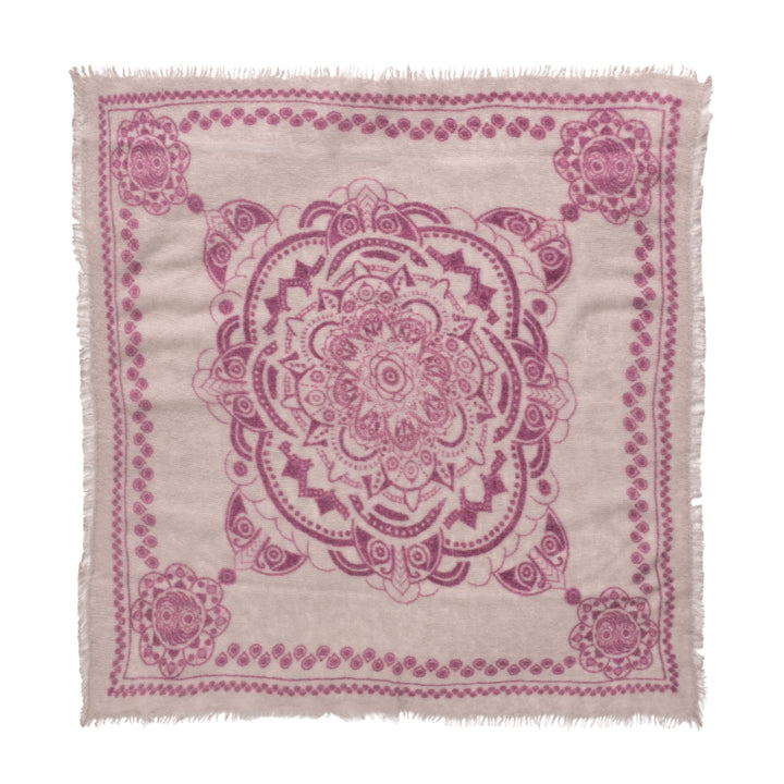 100 Prozent Cashmere Tuch quadratisch 70x70 cm mit Ethno-Muster