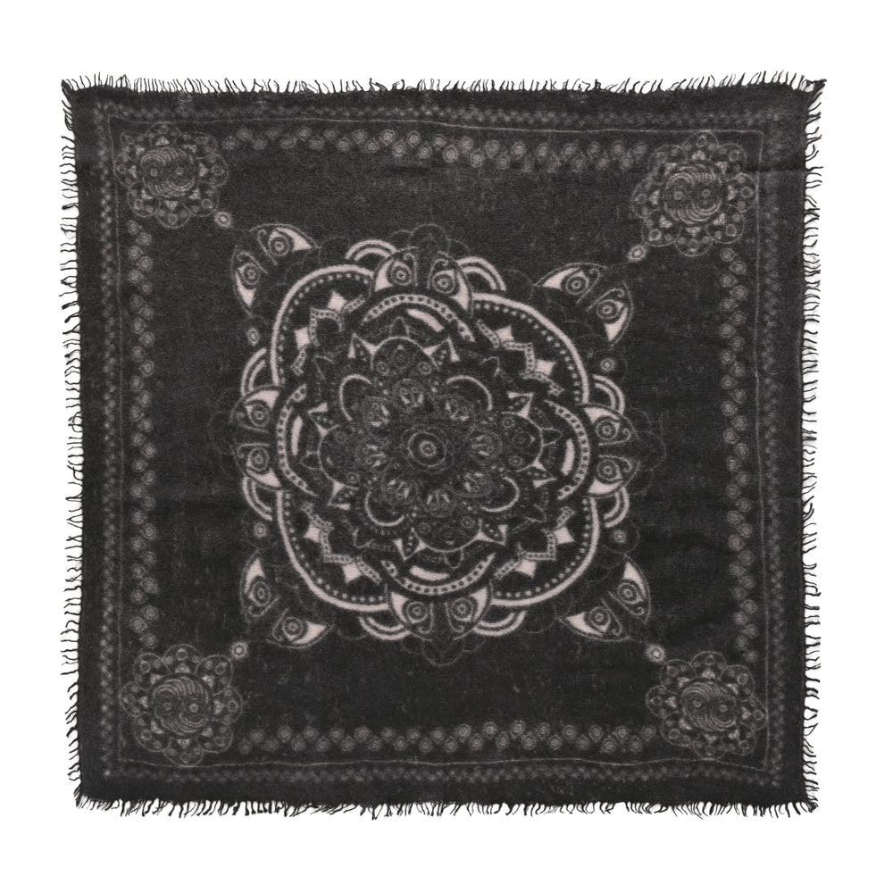 100 Prozent Cashmere Tuch quadratisch 70x70 cm mit Muster