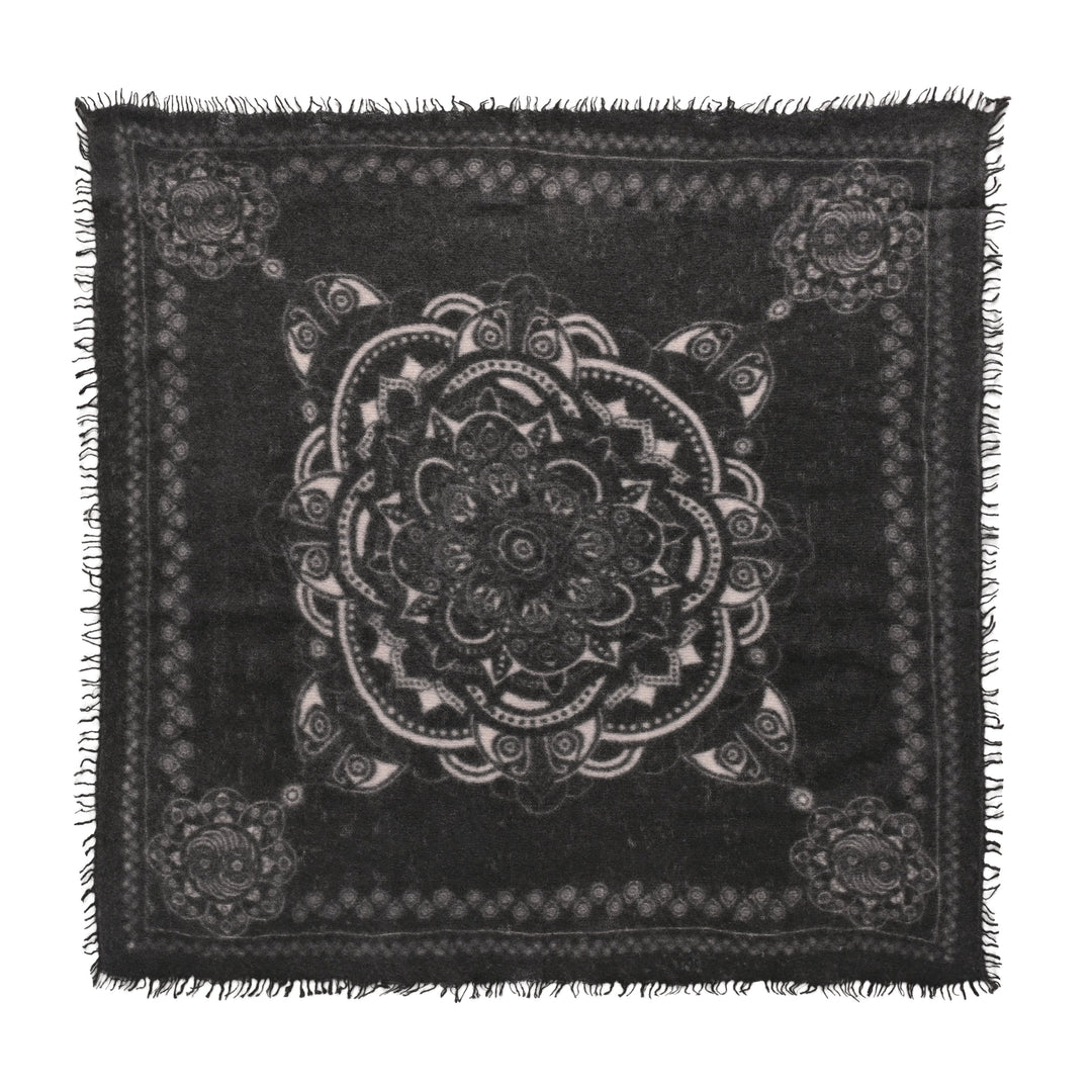 100 Prozent Cashmere Tuch quadratisch 70x70 cm mit Muster