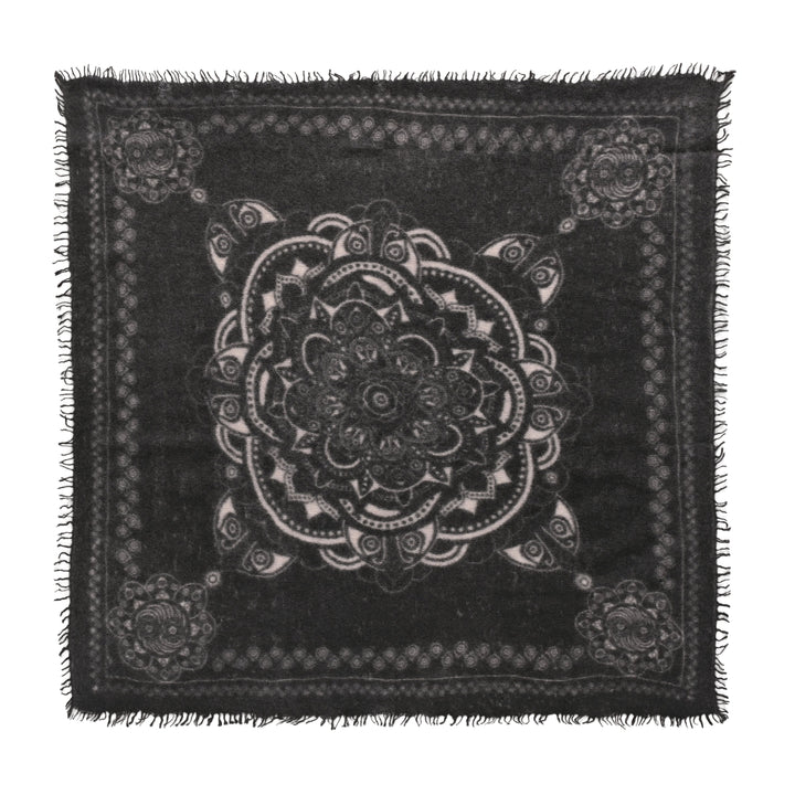 100 Prozent Cashmere Tuch quadratisch 70x70 cm mit Muster