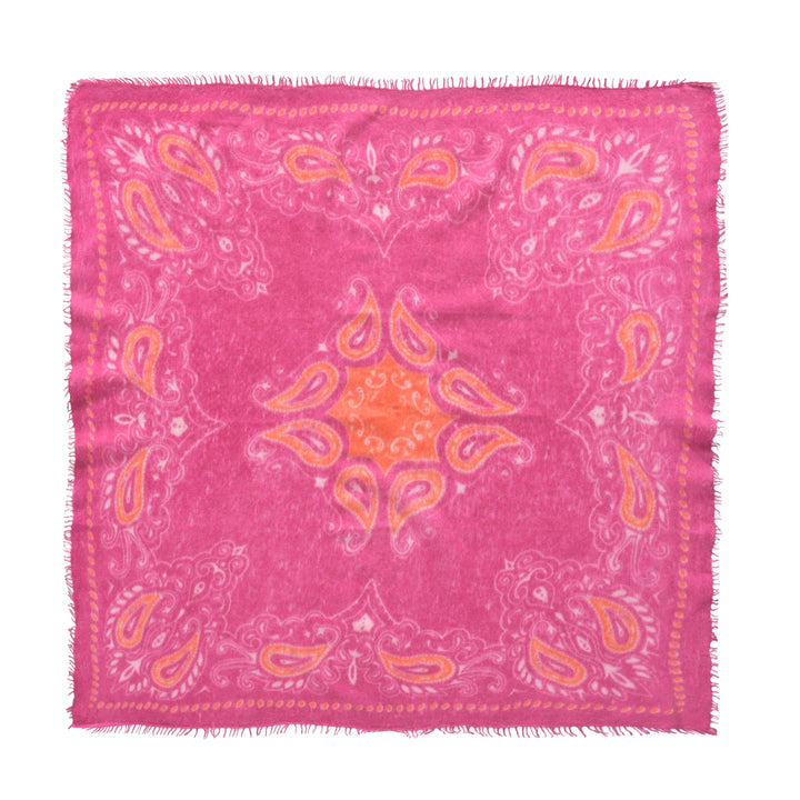 Vielseitig tragbares Kaschmirtuch mit Paisley-Muster für Schal, Halstuch oder Stola in Pink