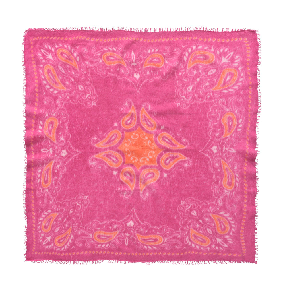 Vielseitig tragbares Kaschmirtuch mit Paisley-Muster für Schal, Halstuch oder Stola in Pink