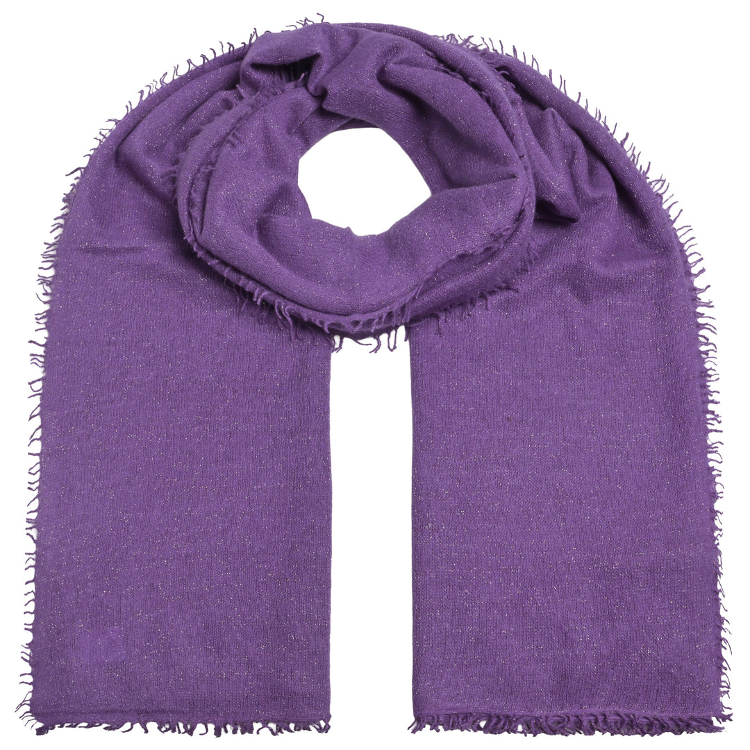 Light Cashmere Schal mit glitzerndem Lurex und dezenten Fransen in der Farbe Kronjuwel aus 98% Kaschmir und 2% Lurex in der XL-Größe 205 x 80 cm von cute stuff