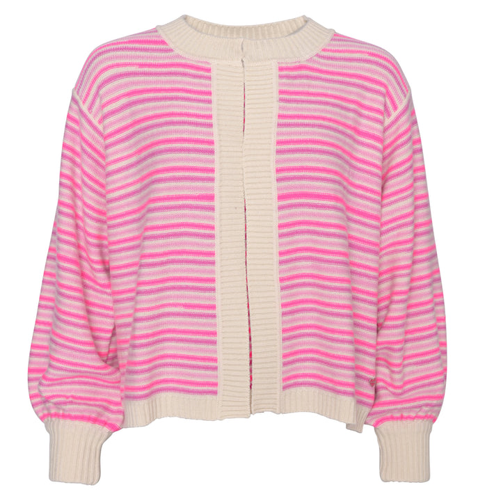 Cardigan Liv-cs Stripes in Pink