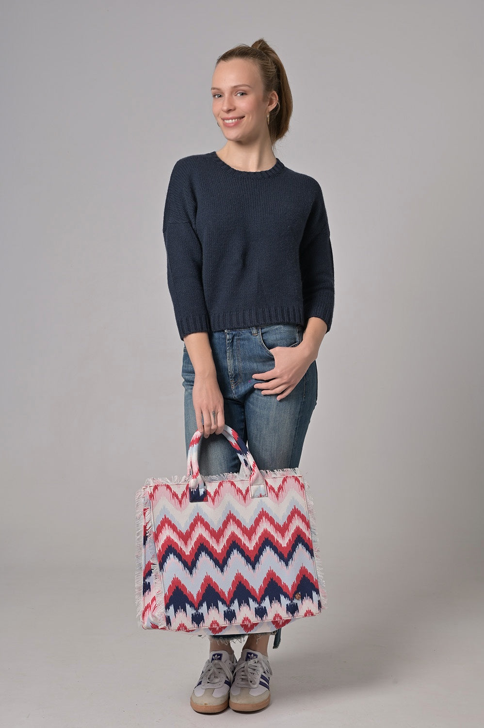 Fringe Bag ZigZag-cs in Watermelon