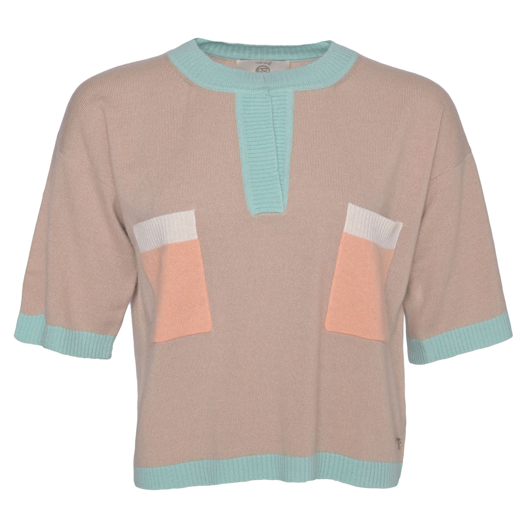 Oversized Kaschmir Woll Pullover für Damen in Beige