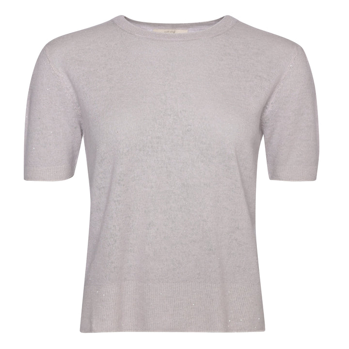 Cashmere Pullover Adele-cs Sparkle mit Pailletten in Hellgrau