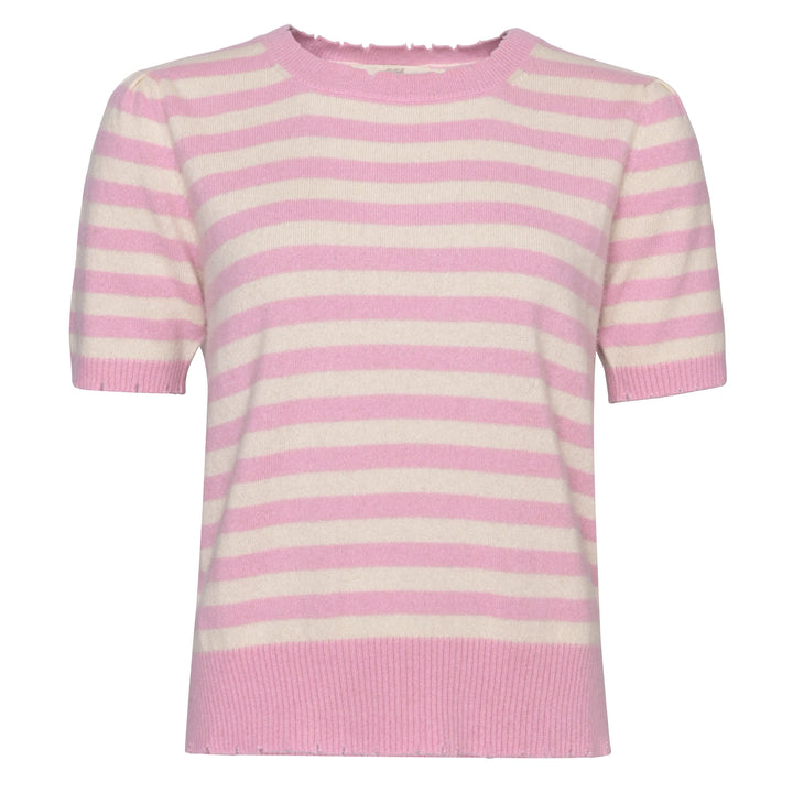 Cashmere Pullover Blair-cs Stripe in Strawberry Shake