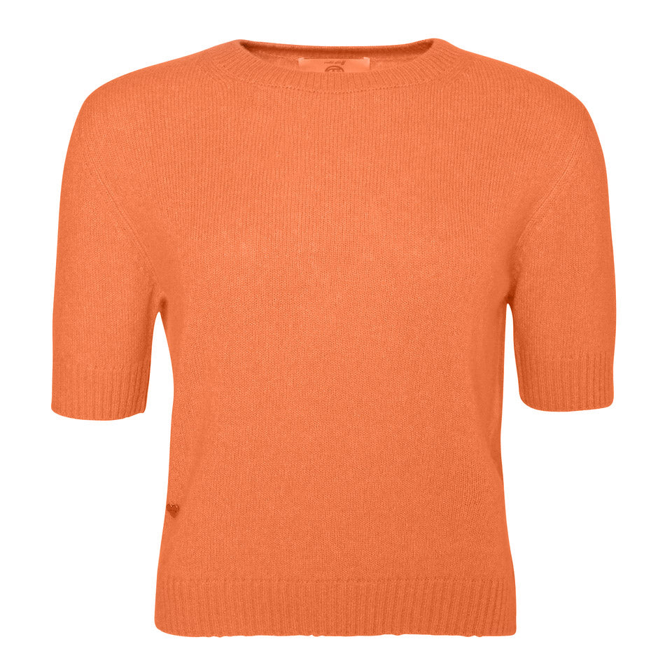 Pullover für den Sommer für Damen mit kurzen Ärmeln aus 100 Prozent Kaschmir in der Farbe Nekatrine