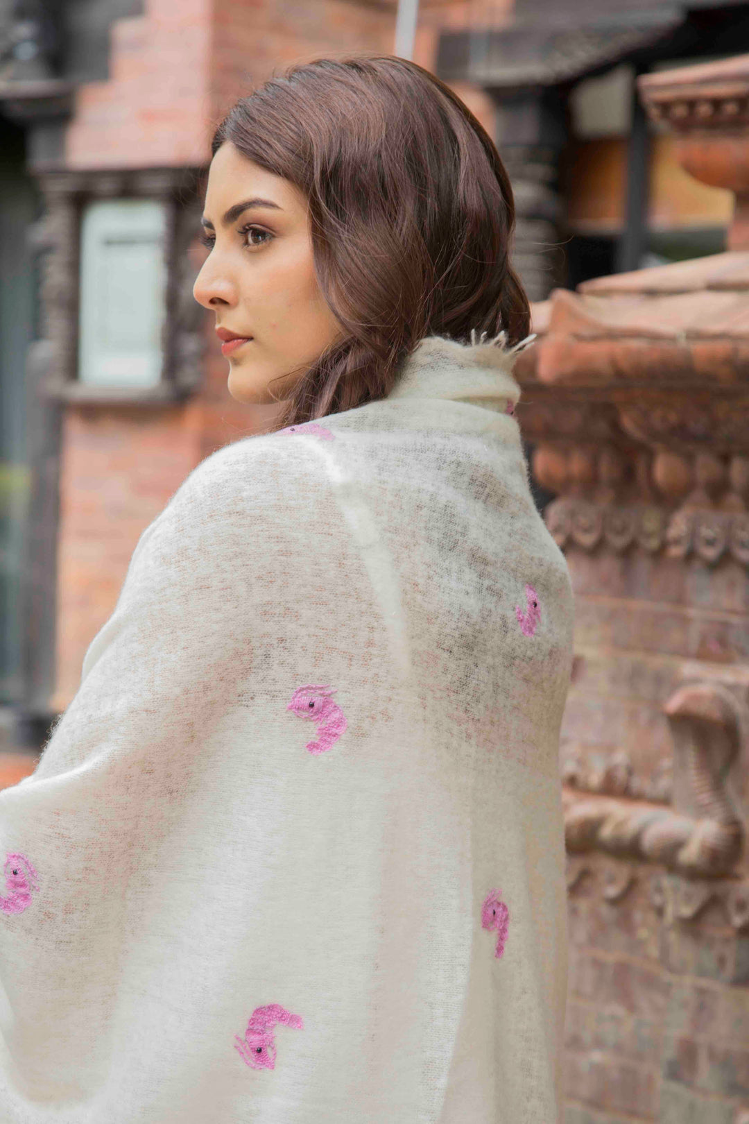 Cashmere Schal Scampi-cs in Champagner