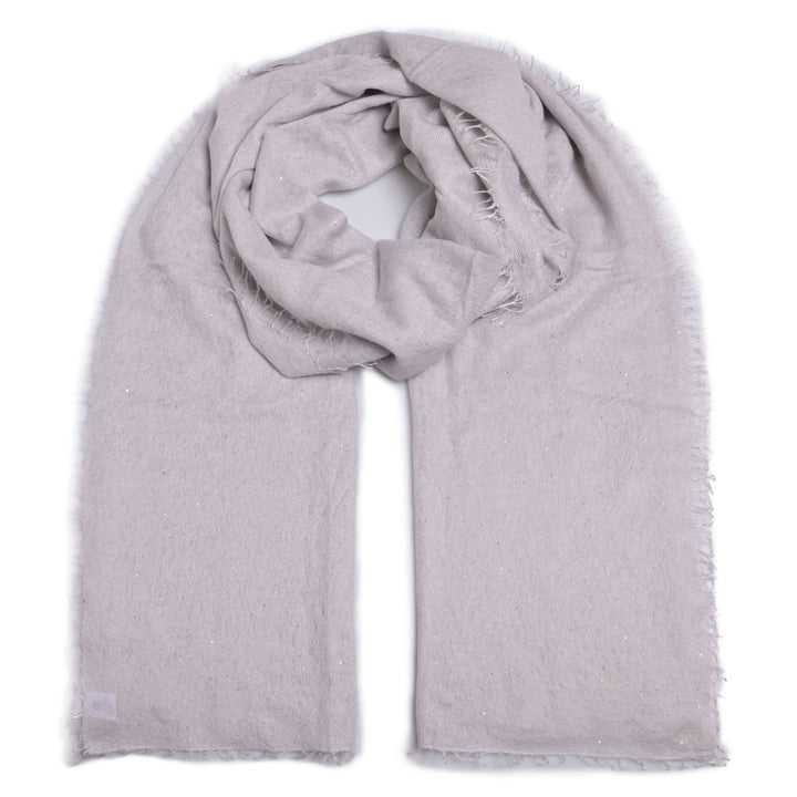 Cashmere Schal Adele-cs Sparkle mit Pailetten in Hellgrau