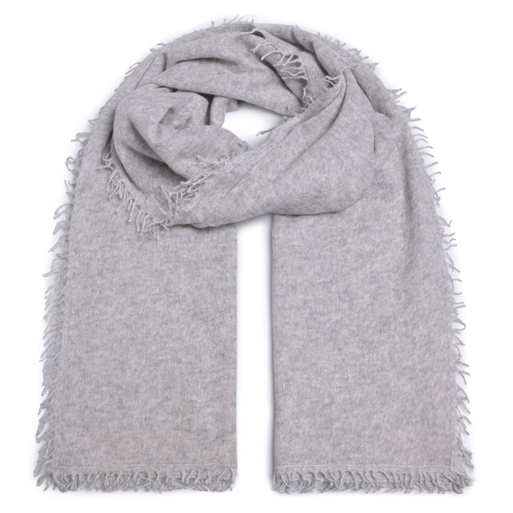 Cashmere Schal BiFeli-cs Lurex in Steingrau Meliert