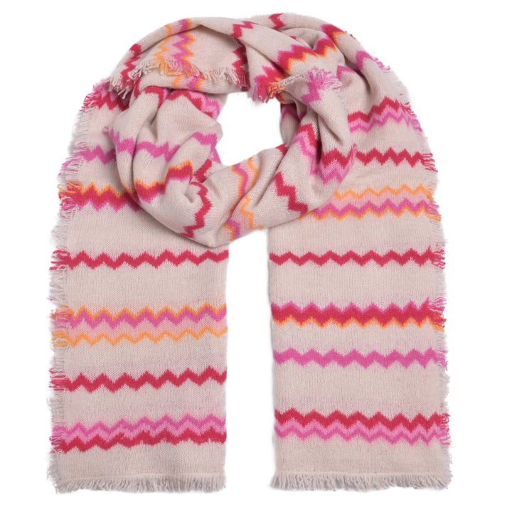 Cashmere Schal Fair Isle-cs in Ivory