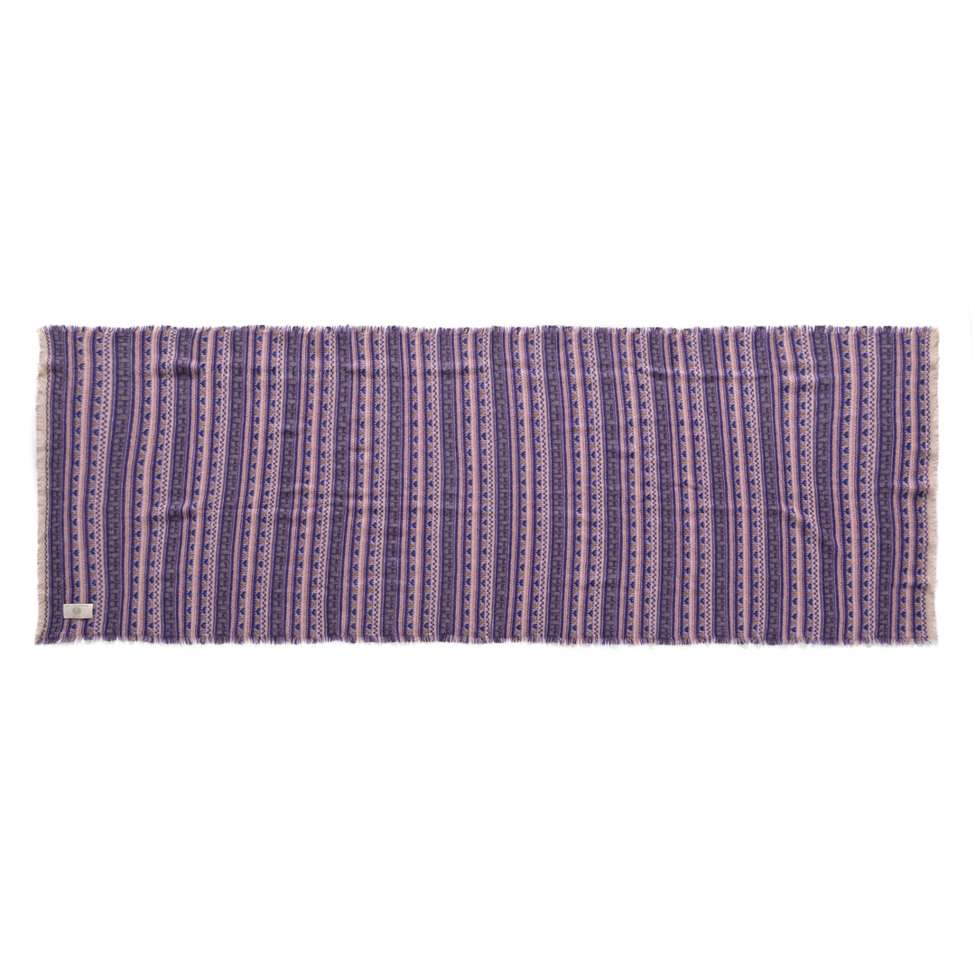 Cashmere Schal Fair Isle-cs in Deep Lavender