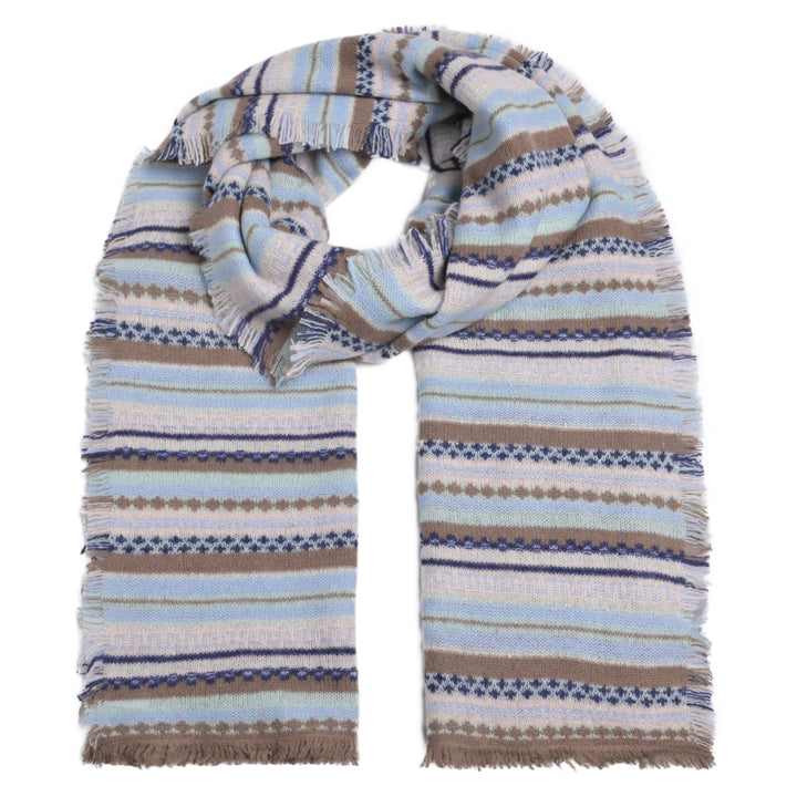 Cashmere Schal Fair Isle-cs in Hello Greece