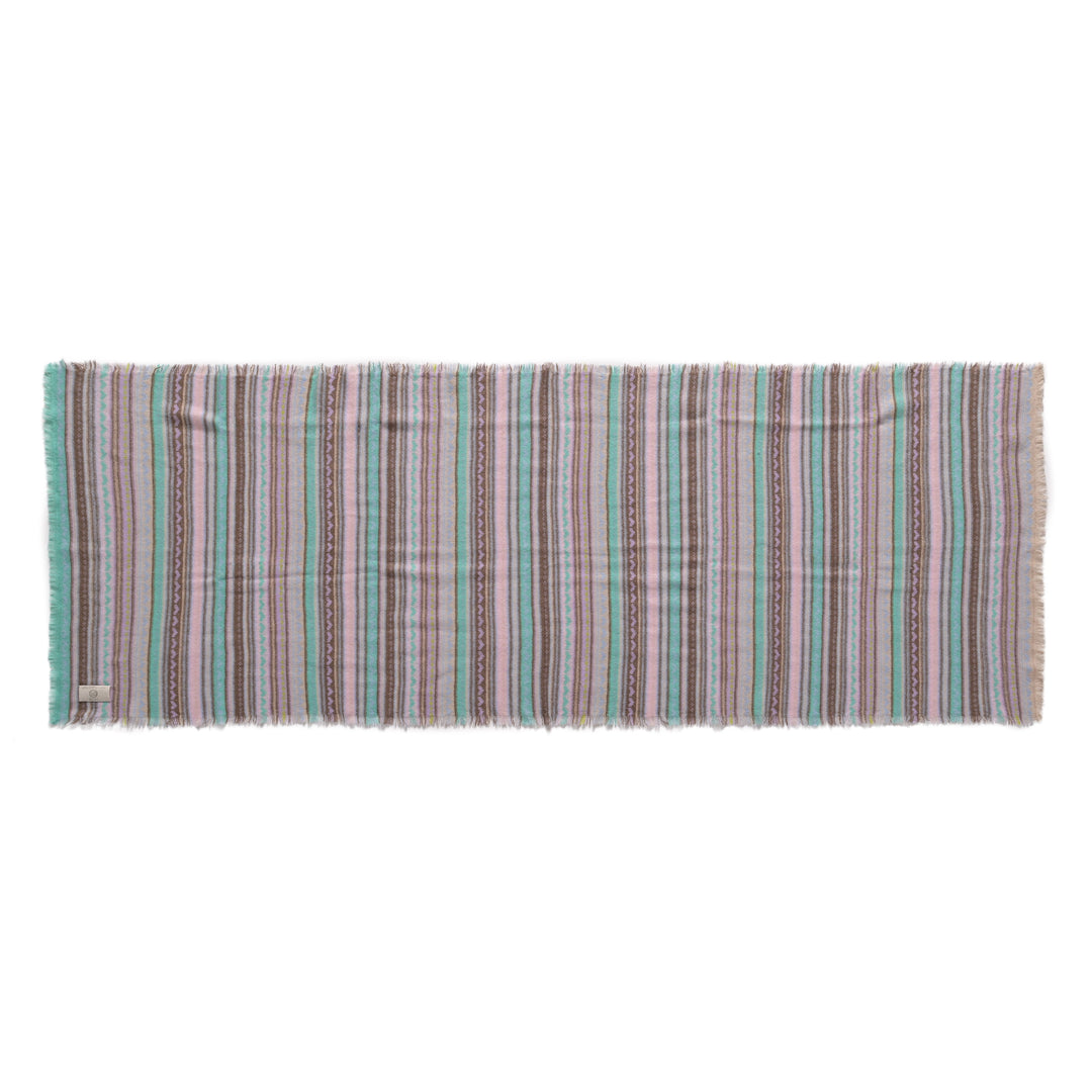 Cashmere Schal Fair Isle-cs in Taupe