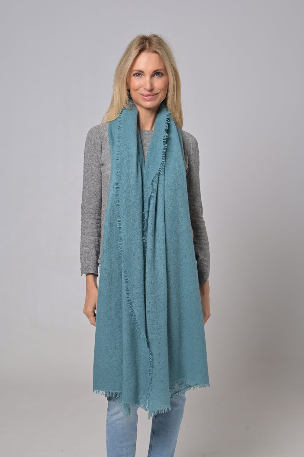 Cashmere Schal Feli-cs in Brittany Blue