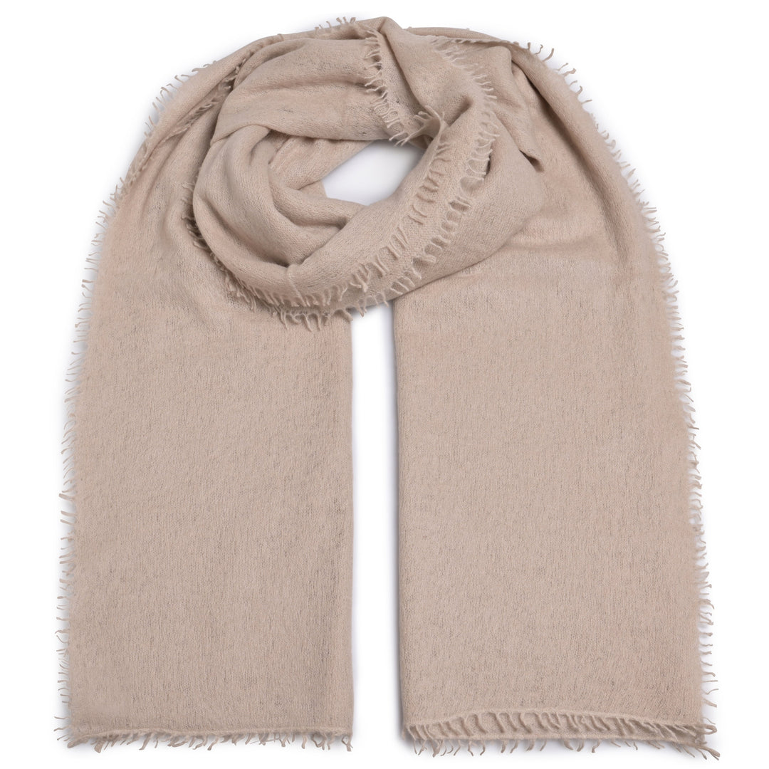 Leichter und edler Kaschmirschal für Damen und Herren, Unisex in der Farbe Cookies & Cream (Hellbraun) aus 100% reinem Kaschmir von cute stuff, Produktbild