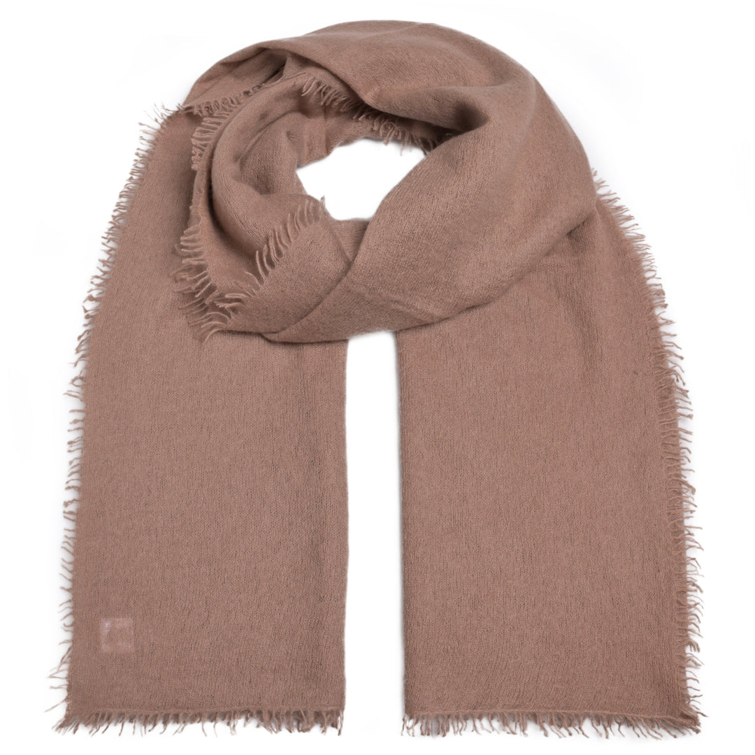 Leichter und edler Kaschmirschal für Damen und Herren, Unisex in der Farbe Praline (Hellbraun) aus 100% reinem Kaschmir, Produktbild