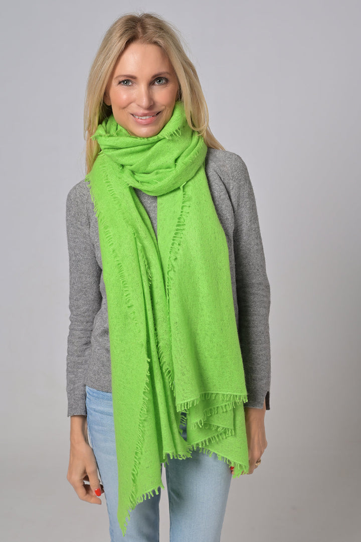 Cashmere Schal Feli-cs in Kiwi