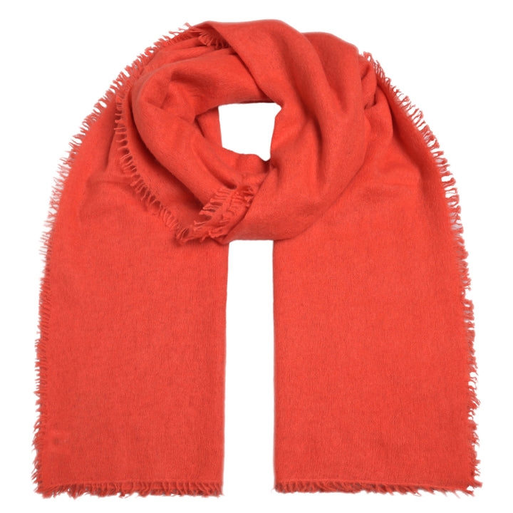 Cashmere Schal Feli-cs in Mandarin Red