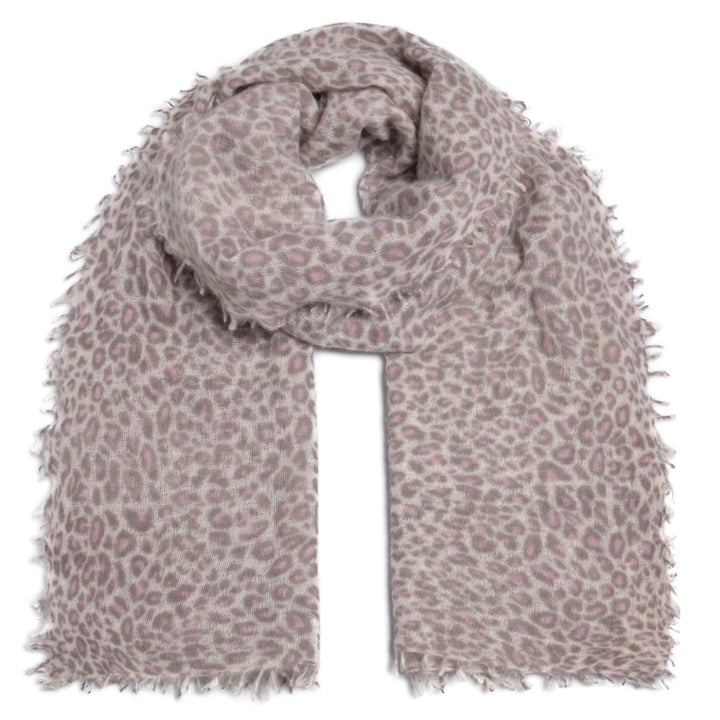 Cashmere Schal Leo-cs in Taupe