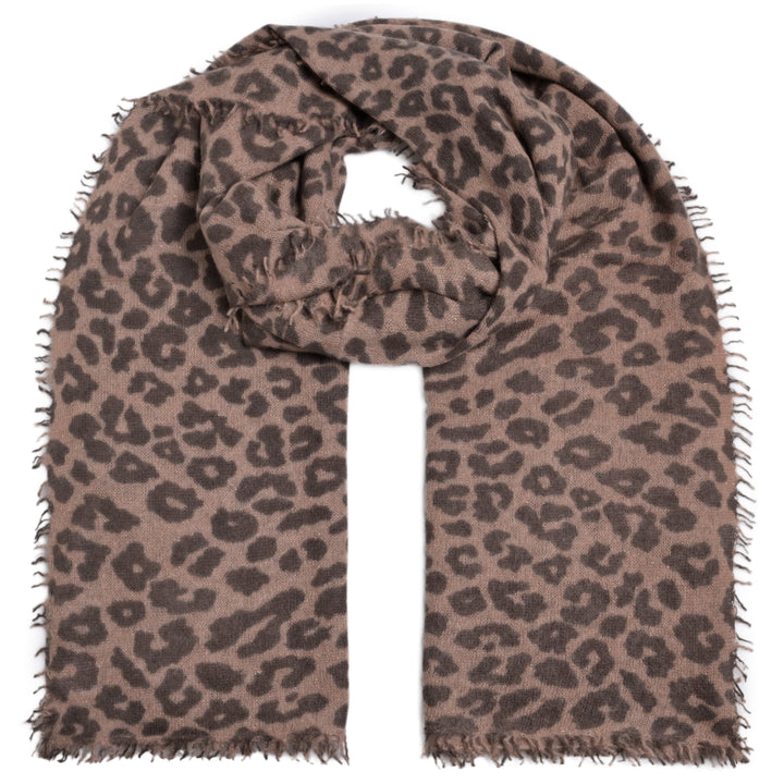 Cashmere Schal LeoLurex-cs in Hot Chocolate
