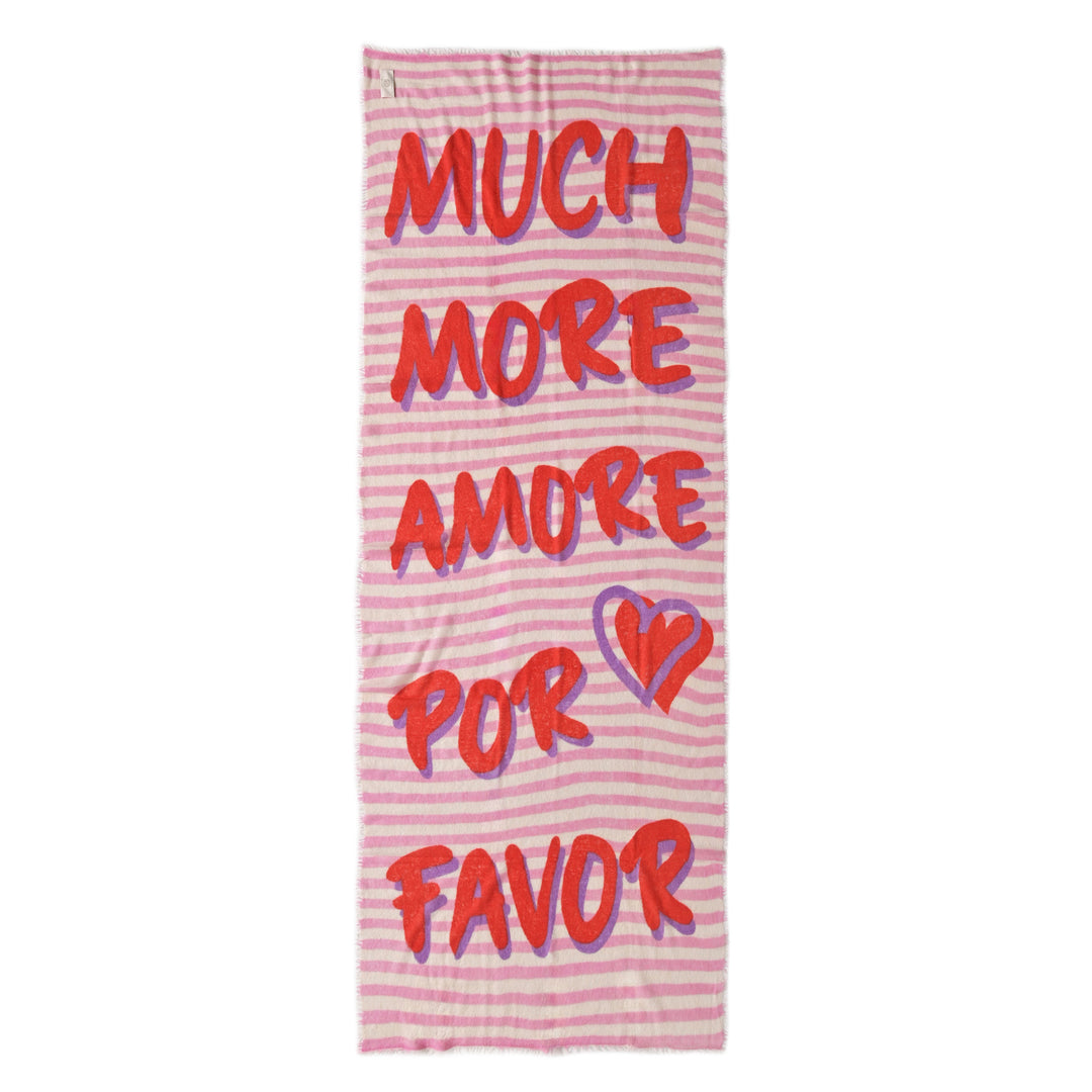 Cashmere Schal Much More Amore-cs in Strawberry Shake