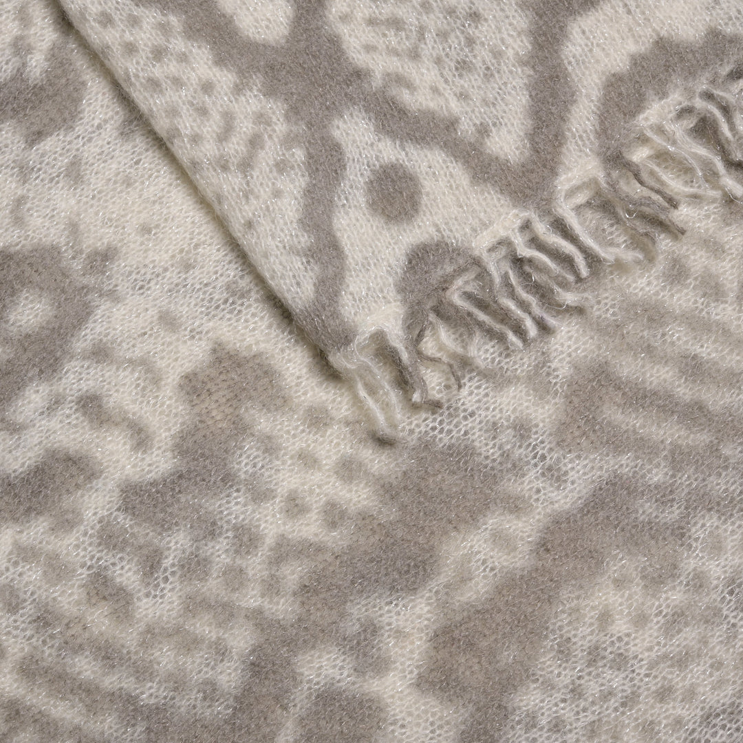 Cashmere Schal SnakeLurex-cs in Ivory