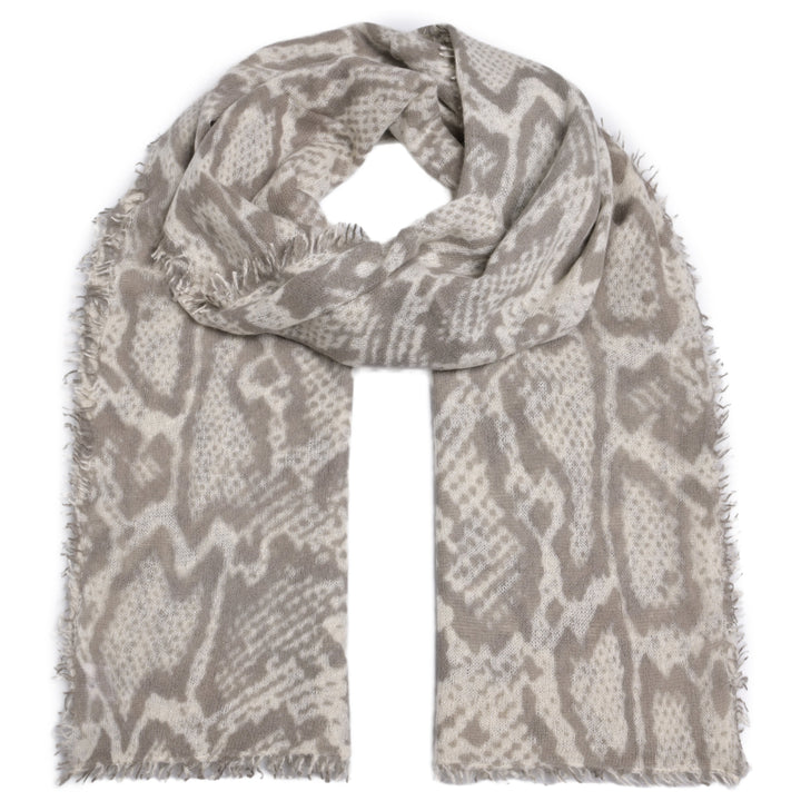 Cashmere Schal SnakeLurex-cs in Ivory