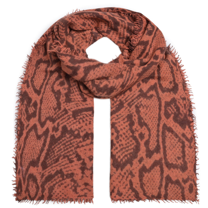 Cashmere Schal SnakeLurex-cs in Dry Chili
