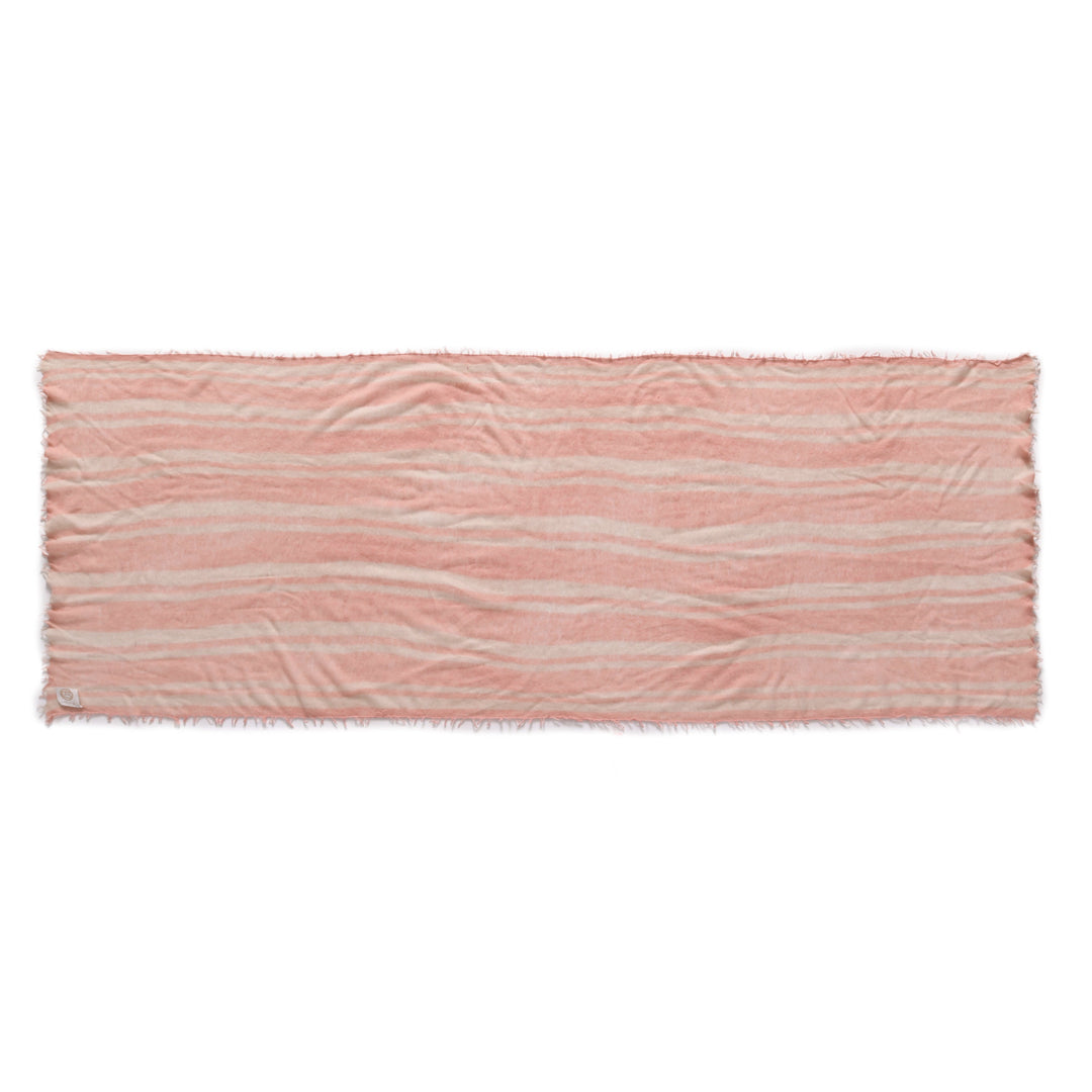 Cashmere Schal Stripe-cs Vertical in Shades of Roses