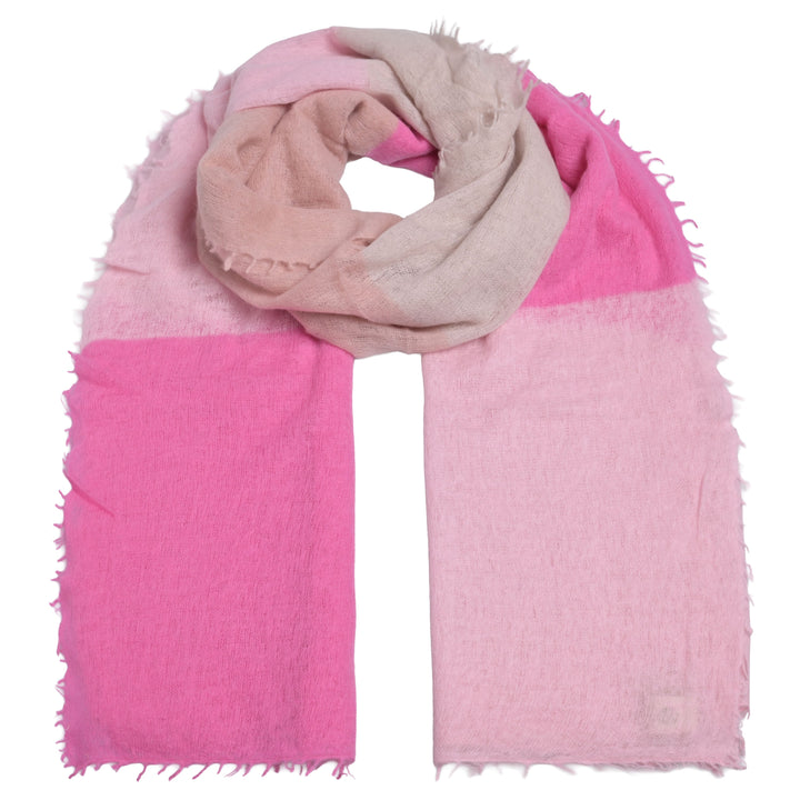 Cashmere Schal Stripe-cs Multi in Pfingstrose