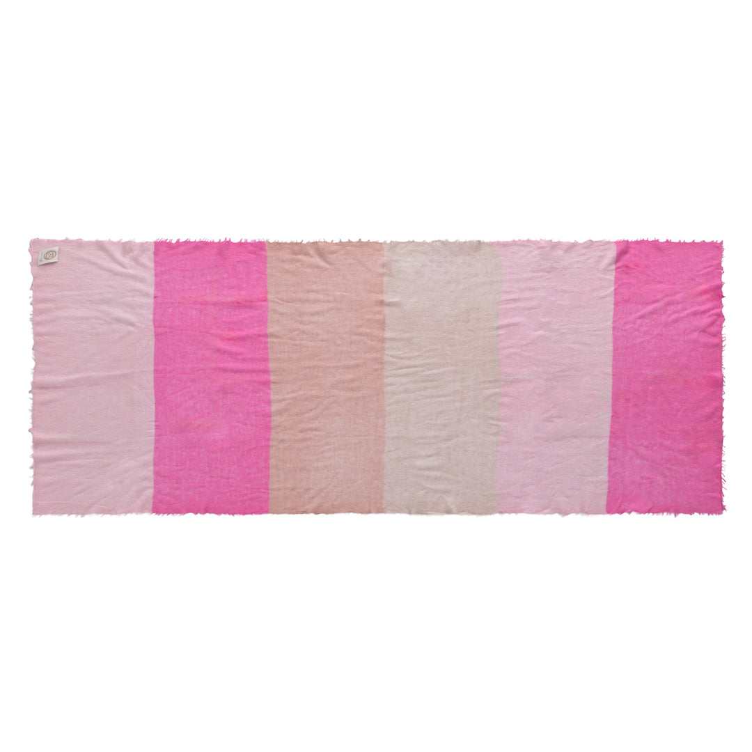Cashmere Schal Stripe-cs Multi in Pfingstrose