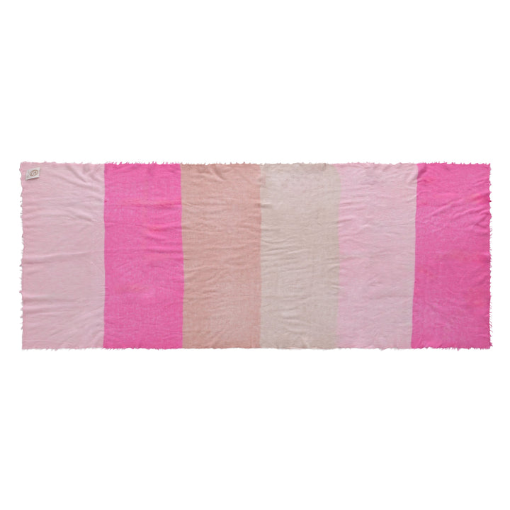 Cashmere Schal Stripe-cs Multi in Pfingstrose