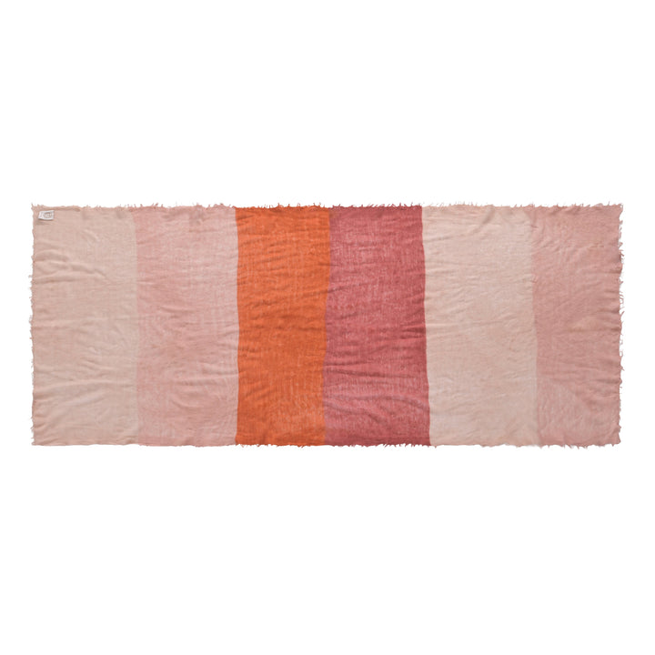 Cashmere Schal Stripe-cs Multi in Smoky Whiskey