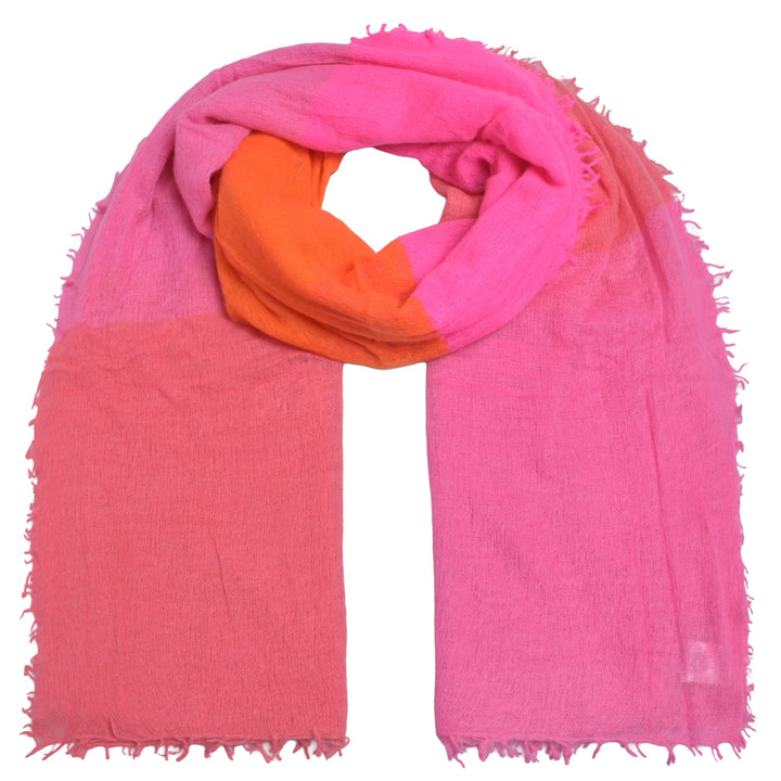 Cashmere Schal Stripe-cs Multi in Pink