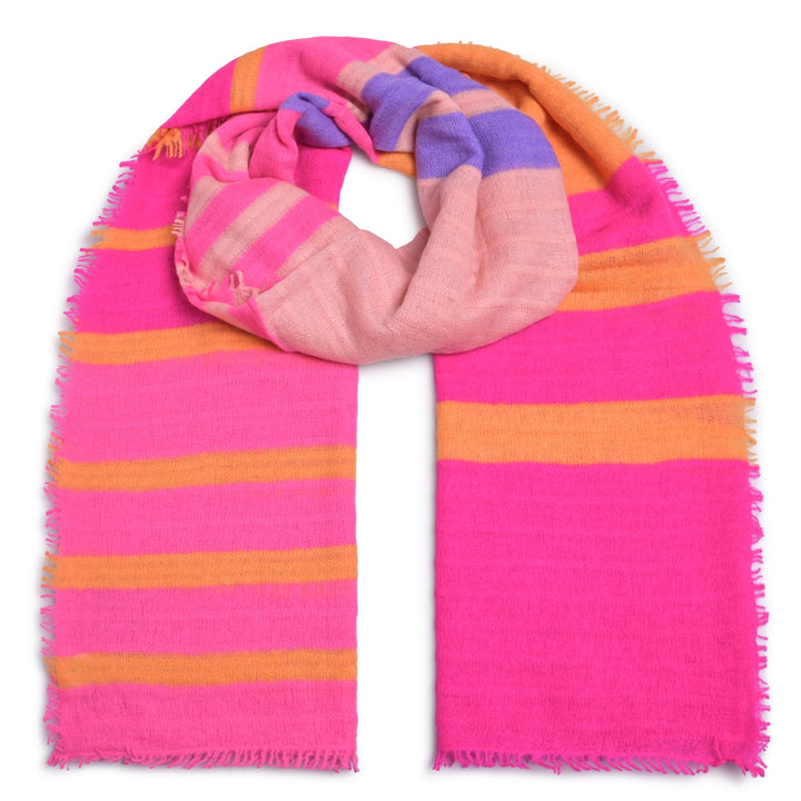 Cashmere Schal Unevi-cs in Neonpink