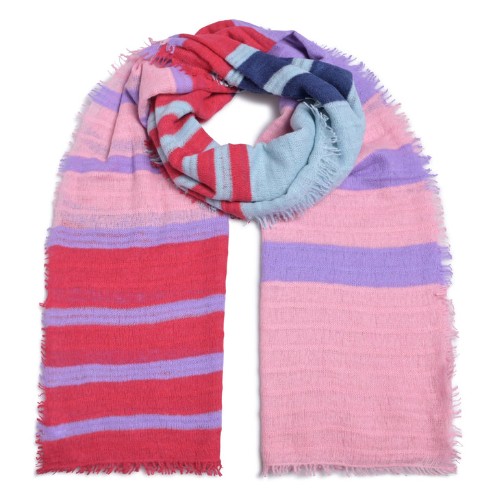 Cashmere Schal Unevi-cs in Strawberry Shake